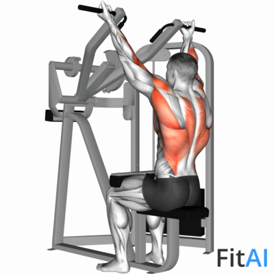 Lever reverse-grip lat pulldown