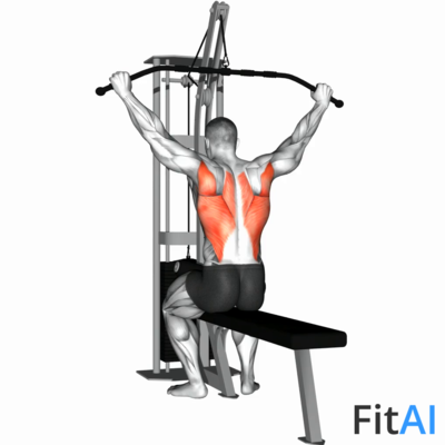 Cable Wide-Grip Rear Pulldown Behind Neck