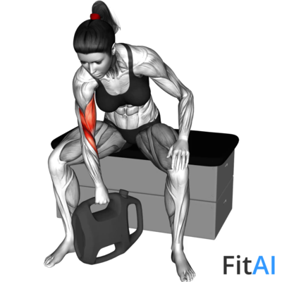 Bottle Weighted Reverse-Grip Concentration Curl