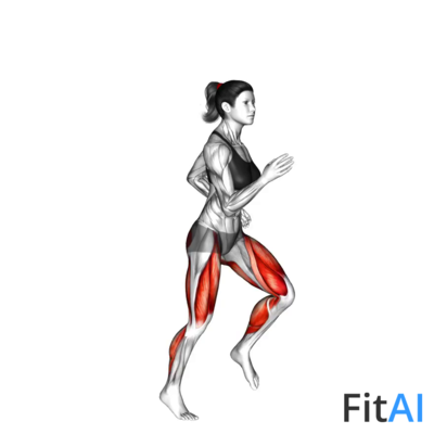 Run and Semi Squat Jump