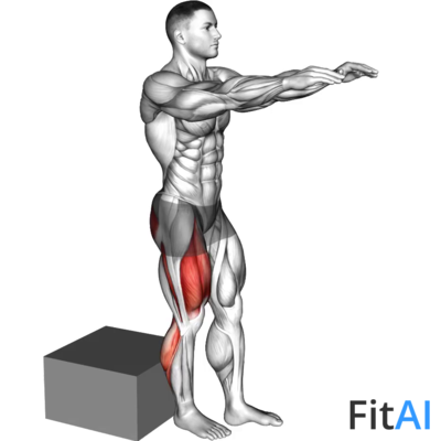 One Leg Low Box Squat