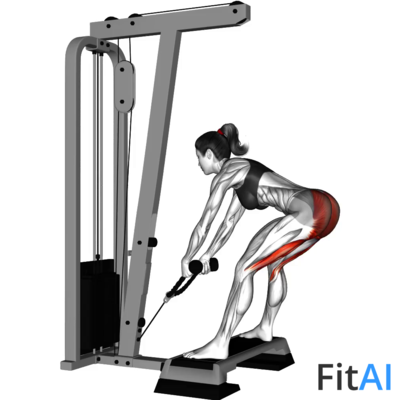 Cable Stiff Leg Deadlift from Stepbox