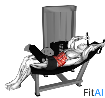 Lever Lying Leg Raise Bent Knee