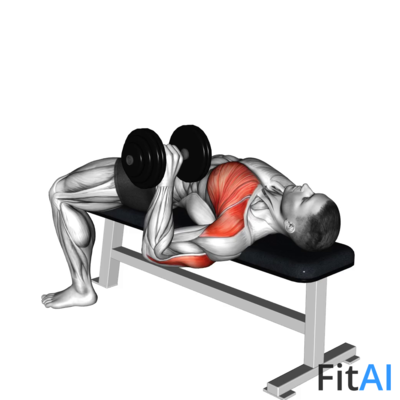 Dumbbell One Arm Wide-Grip Bench Press