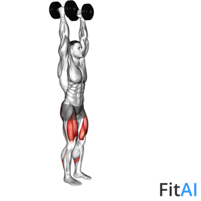 Dumbbell Overhead Lunge