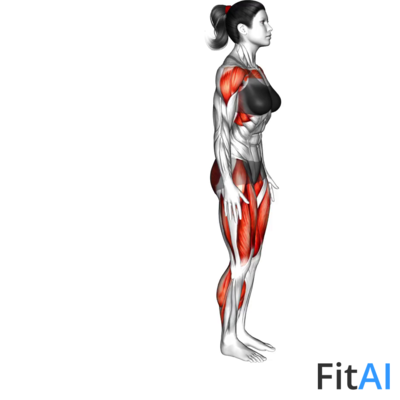 4 Reverse Lunge and 4 Side Taps