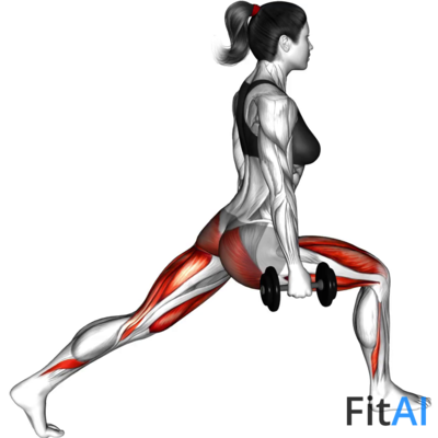 Dumbbell Split Lunge Stretch