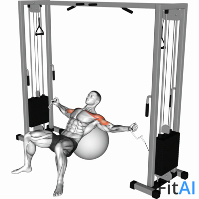 Cable Incline Fly (on stability ball)