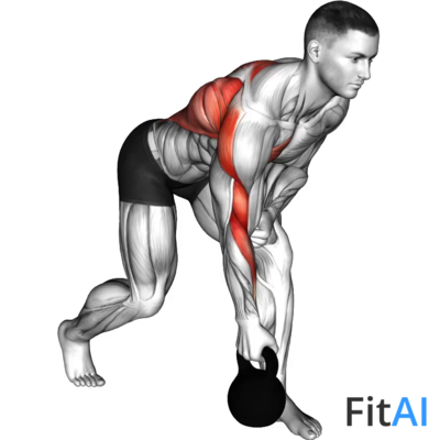 Kettlebell One Arm Row