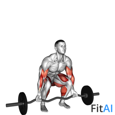 EZ-bar Deadlift with Biceps Curl