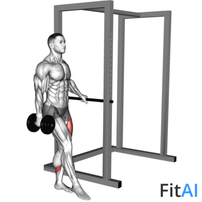Dumbbell One Leg Squat with Support (pistol)