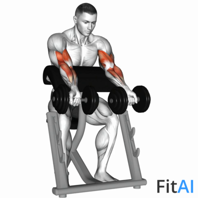 Dumbbell Zottman Preacher Curl