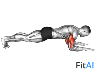 Bodyweight Triceps Extension from Plank Position
