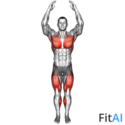 Standing March with Shoulders Extension