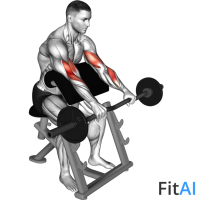 EZ-Barbell Reverse-Grip Preacher Curl