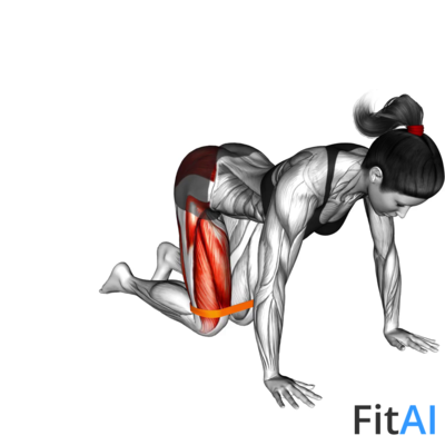 Resistance Band Bent Leg Side Kick (kneeling)