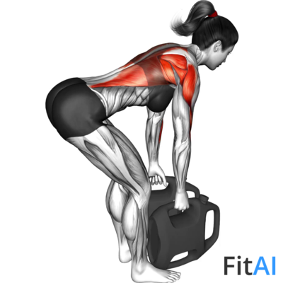 Bottle Weighted Bent-Over Row