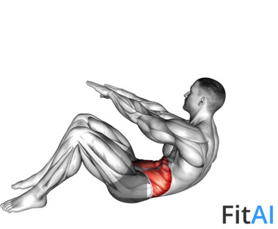 Twisting Crunch (Straight Arms)