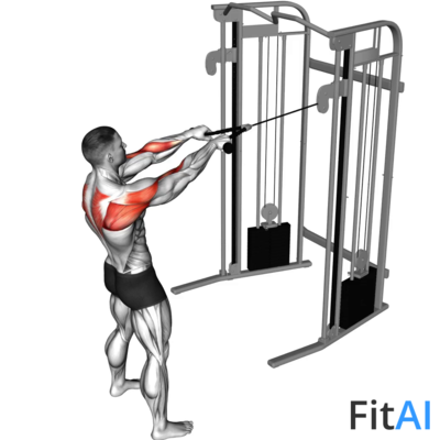 Cable Standing Face Pull (Rope)