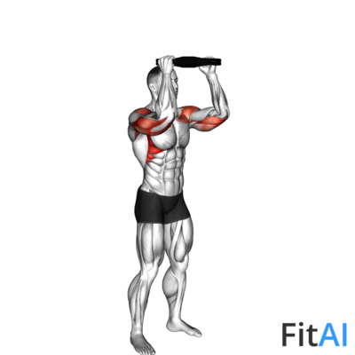 Weighted Plate Standing Overhead Press