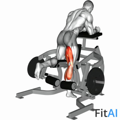 Lever Kneeling Leg Curl (Plate)