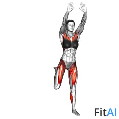 Arms Forward Butt Kick