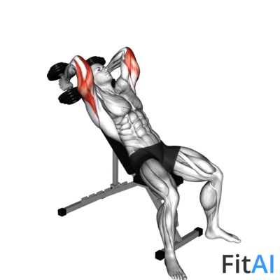 Dumbbell Incline Triceps Extension