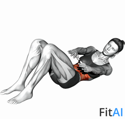 Twisting Crunch (arms straight)