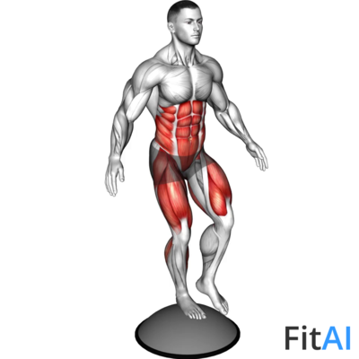 One Leg Stand on Bosu Ball