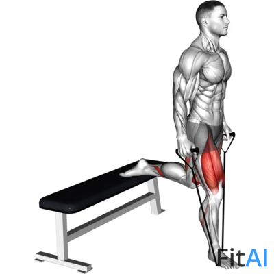 Band one leg split squat