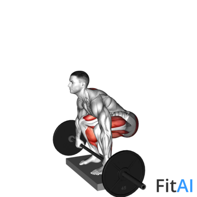 Barbell Deadlift from Deficit