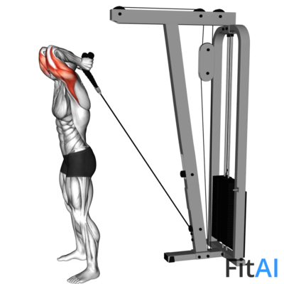 Cable Overhead Triceps Extension (Rope)