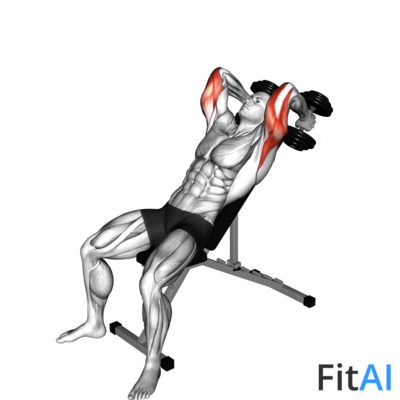 Dumbbell Lying Alternate Extension