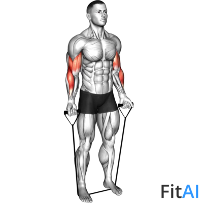 Band Close-Grip Biceps Curl
