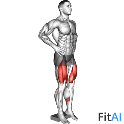 Narrow Squat from Deficit