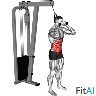 Cable Standing Crunch (Rope)