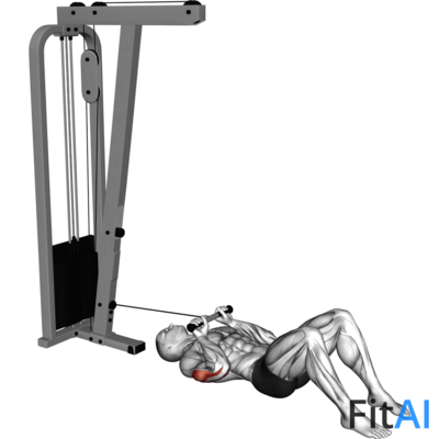 Cable Triceps Pushdown on Floor