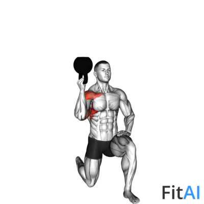 Kettlebell Half Kneeling One Arm Bottoms-up Press