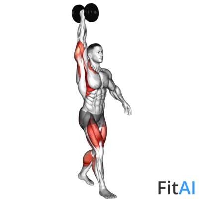 Dumbbell One Arm Overhead Carry