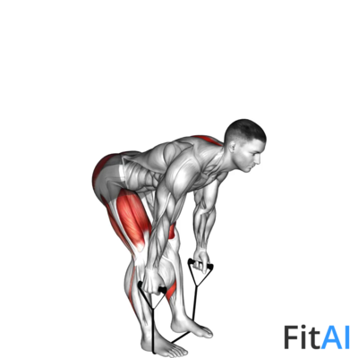 Band straight back stiff leg deadlift