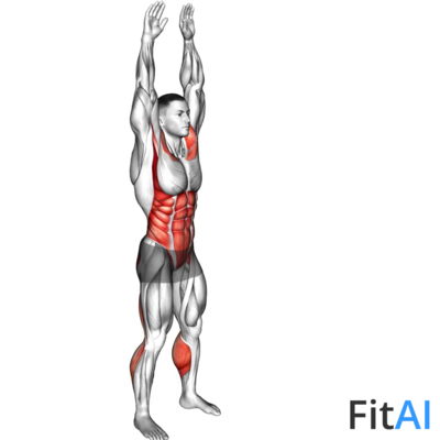 Arms Apart Circular Toe Touch