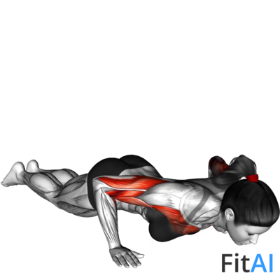 Kneeling Shoulder Tap Push-up