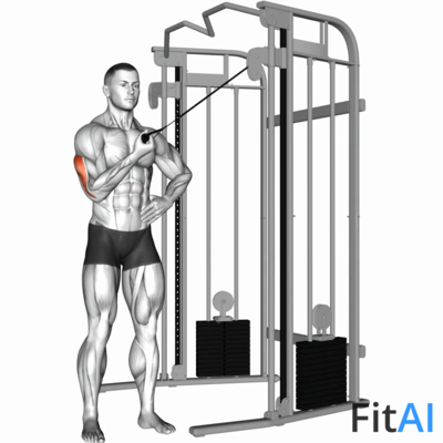 Cable One Arm Side Triceps Pushdown