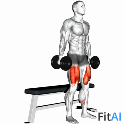 Dumbbell Bench Squat