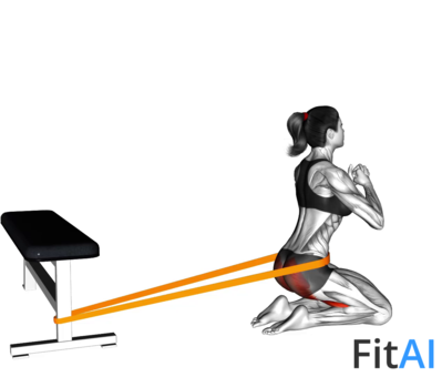 Resistance Band Hip Thrusts on Knees