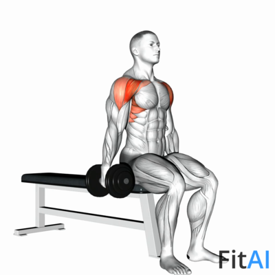 Dumbbell Seated Alternate Front Raise