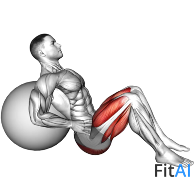 Lying Hip Lift (on stability ball)