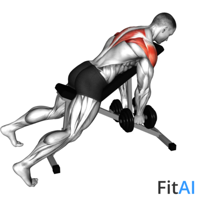 Dumbbell Incline Rear Lateral Raise