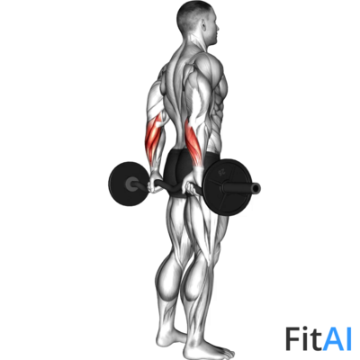 EZ-Barbell Standing Back Wrist Curl