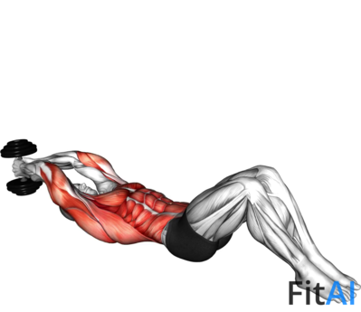 Dumbbell Lying Woodchop